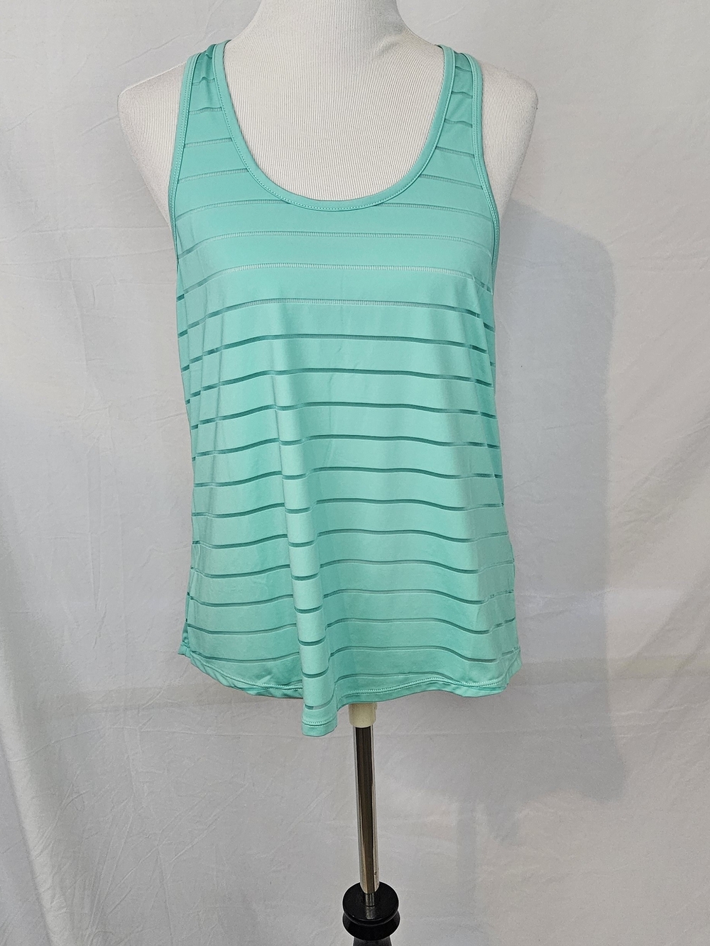 ZYIA XL Mint Striped Scoop Neck Tank